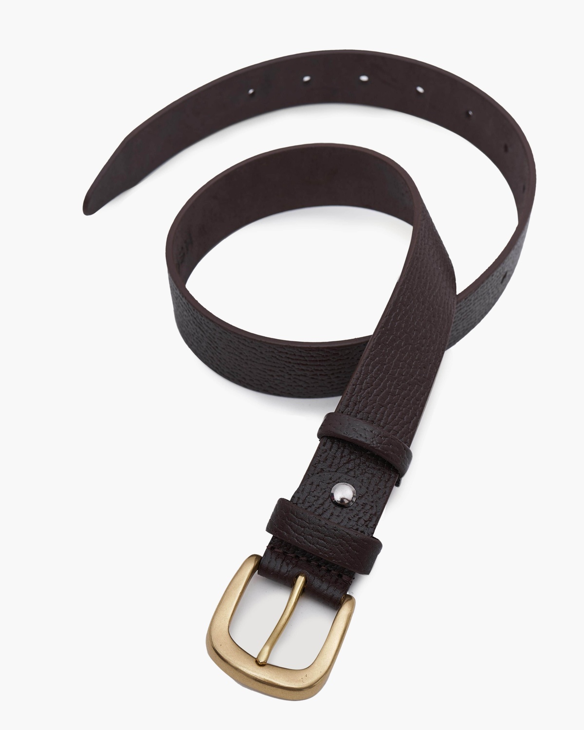 Textured Leather Wide Belt