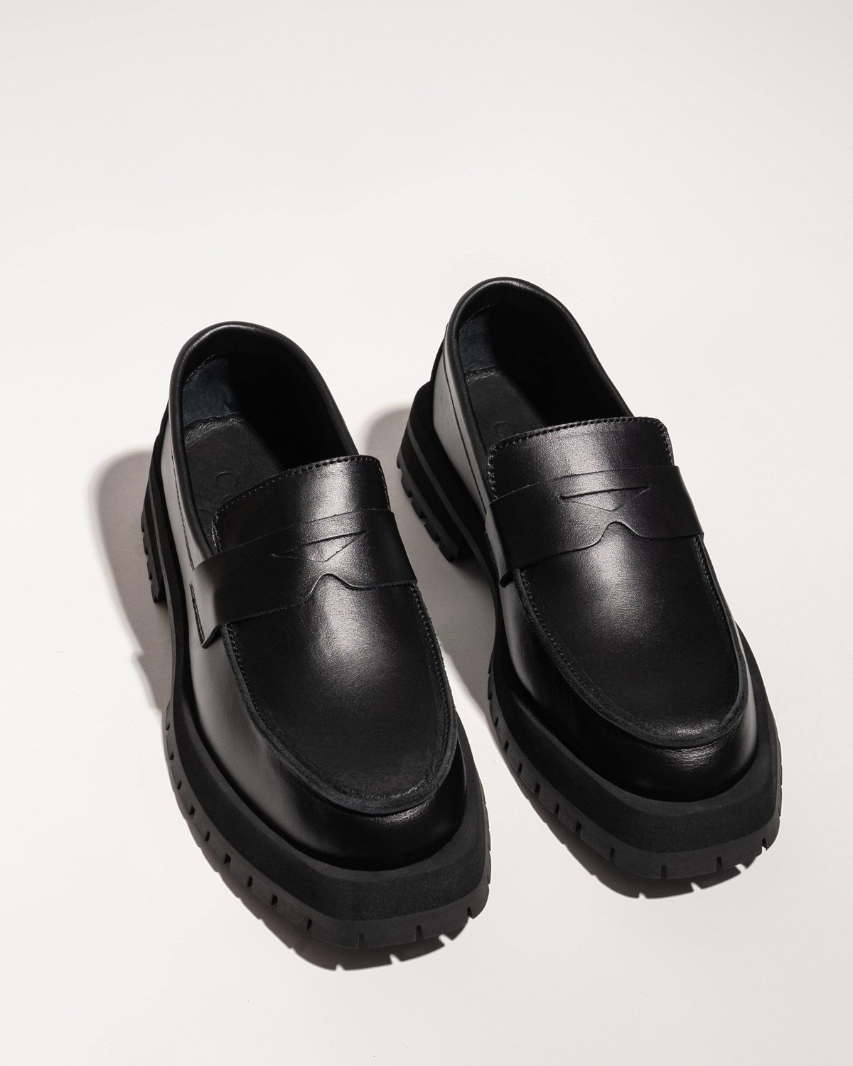 Leather Low Heel Loafers